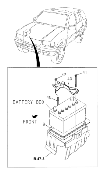 Honda New 1998-2002 Fits Honda Passport Bolt, Battery, Part # 89716-31560