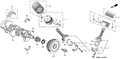 Honda New 1999-2001 Fits Honda Odyssey Piston Set (Over Size) (0.50), Part # 13040-P8F-A01