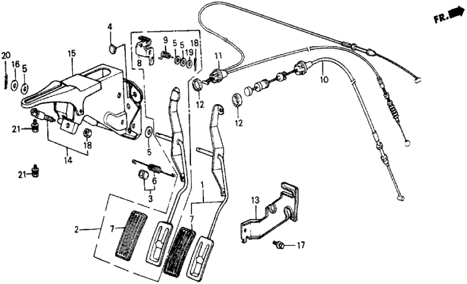 Honda New 1984-1987 Fits Honda Civic Pedal Bracket, Part # 46590-SB6-670