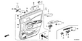 Honda New 2016 Fits Honda CR-V Base Comp R, FR Door, Part # 83502-T0A-A91ZA