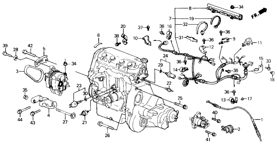 Honda New 1988-1991 Fits Honda Civic Band, Harness Clamp, Part # 32751-PM3-003