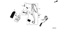 Honda New 2013-2014 Fits Honda Fit EV Brake Pedal Assembly, Part # 46600-TX9-A82