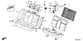New 2012 Fits Honda Civic Headrest Assy., RR. Center *NH686L* (WARM GRAY), Part # 82940-TR3-A01ZA