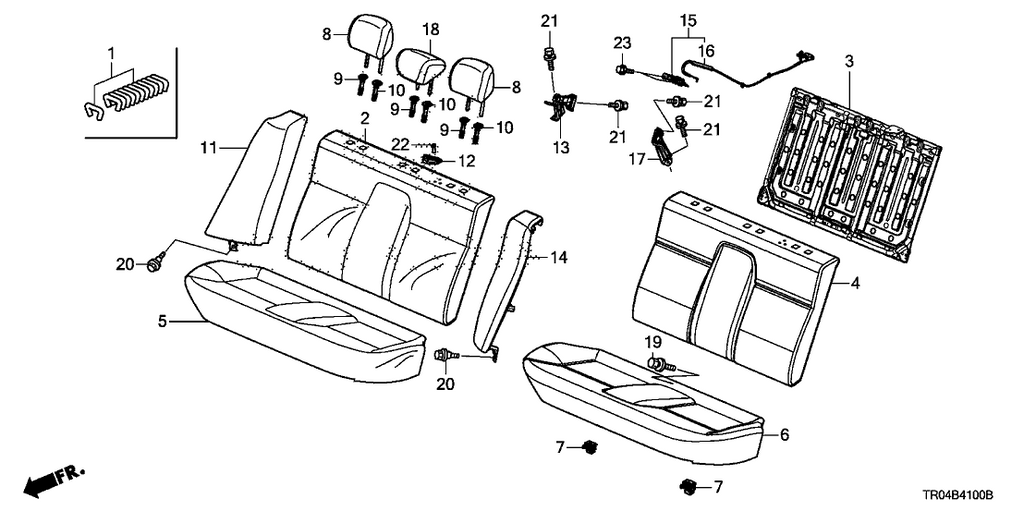 New 2012 Fits Honda Civic Cover, Rear Seat-Back Trim (Sienna Beige), Part # 82121-TR3-A21ZC