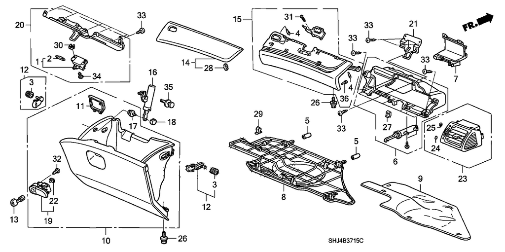 New 2008-2010 Fits Honda Odyssey Lid (Upper) *NH645L* (Paint) (LIGHT WQ GUN METALLIC), Part # 77521-SHJ-A01ZB