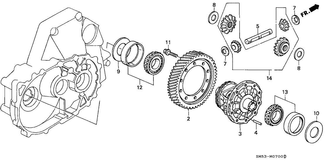 Honda New 1990-1993 Fits Honda Accord Gear Set,Pinion, Part # 41030-PW5-Z02