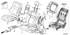 New 2009-2011 Fits Honda Civic Cover, Left Front Seat-Back Trim (Graphite Black) (Side Airbag), Part # 81521-SVA-A12ZA