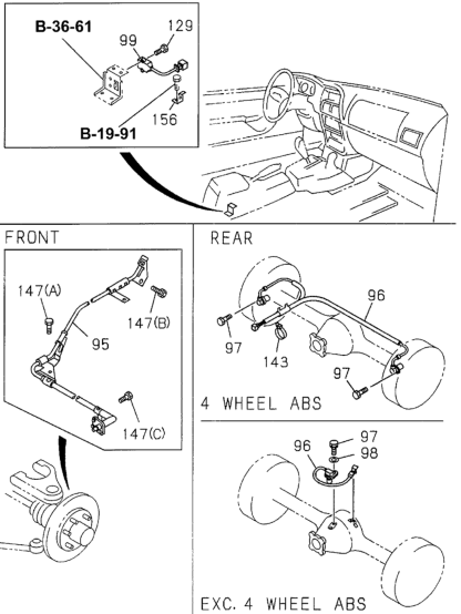 Honda New 1994-1997 Fits Honda Passport Sensor, Rear Speed Wheel, Part # 89711-88100