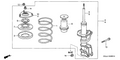 Honda New 2003-2005 Fits Honda Civic Front Spring, Part # 51401-S5A-A61