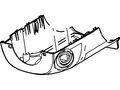 Ford New 2007-2009 Fits Ford / Lincoln / Mercury Fusion / MKZ / Milan Shroud Assy - Steering Column Base No. 3530b, Part # 7E5Z3530AB