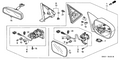New 1998-2002 Fits Honda Accord Garnish, L. Door Mirror *YR164L* (R.C.) (MEDIUM TAUPE), Part # 76270-S84-A00ZC