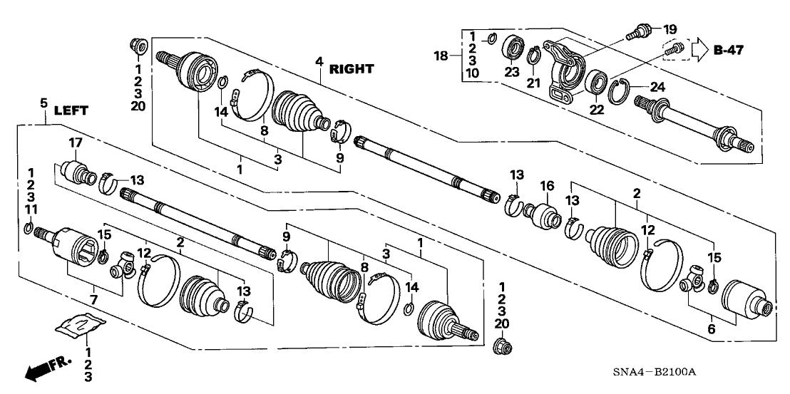 New 2006-2011 Fits Honda Civic Driver Side Driveshaft Assembly, Part # 44306-SNA-N00