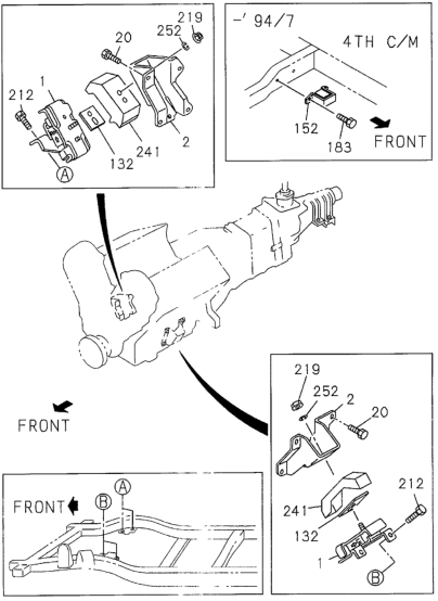 Honda New 1995-2002 Fits Honda Passport Foot, L. Engine, Part # 89710-65581