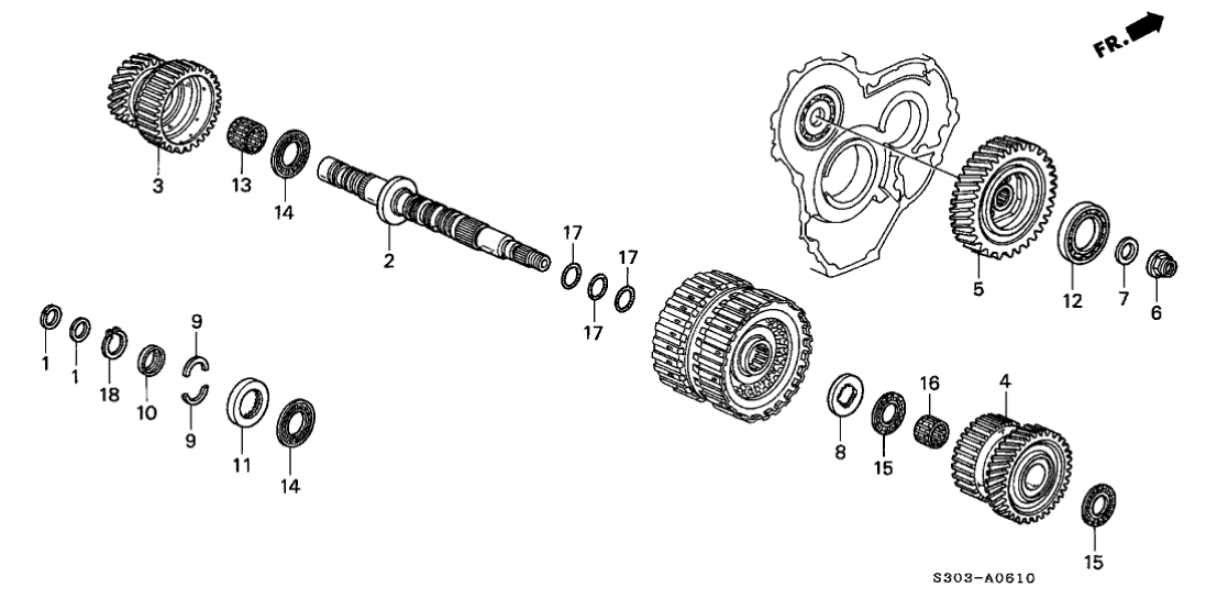Honda New 1997 Fits Honda Prelude Washer, Thrust (37X55X5.15), Part # 90411-P6H-000