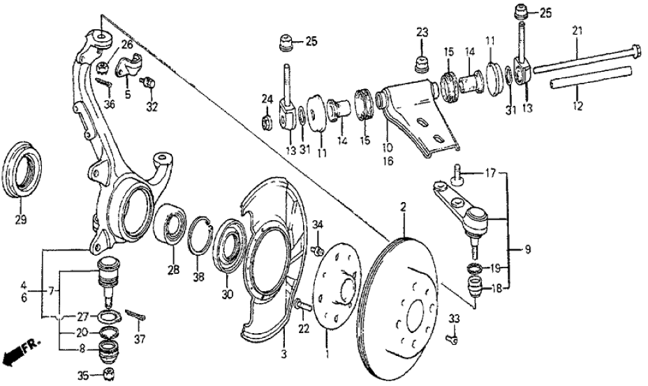 Honda New 1983-1987 Fits Honda Accord Bearing, Front Wheel (Toyo Seiko), Part # 91051-689-018