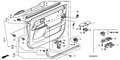 Honda New 2002-2003 Fits Honda CR-V Lining, L. FR. Door *YR202L* (DARK SADDLE), Part # 83583-SCA-A41ZB