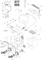 Fits 1996-2007 Ski-Doo Formula Deluxe 380 F / Formula Deluxe 380/500 Models Cable Clip, OEM Part # 414379300