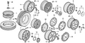 Honda New 1995-1997 Fits Honda Accord Disk, Wheel (15X6Jj), Part # 42700-SV7-A01
