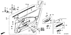 New 2016 Fits Honda CR-Z Lining Assy., L. FR. Door *NH900L* (LEA) (DEEP BLACK), Part # 83550-SZT-A72ZA