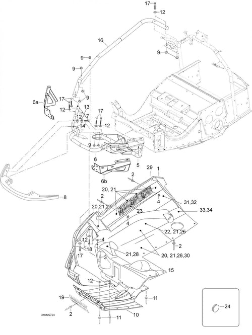 Fits 2007 Ski-Doo Expedition TUV 1300 (Europe) / Expedition TUV 600 H.O. SDI Models Reflective Sheet, OEM Part # 605352836
