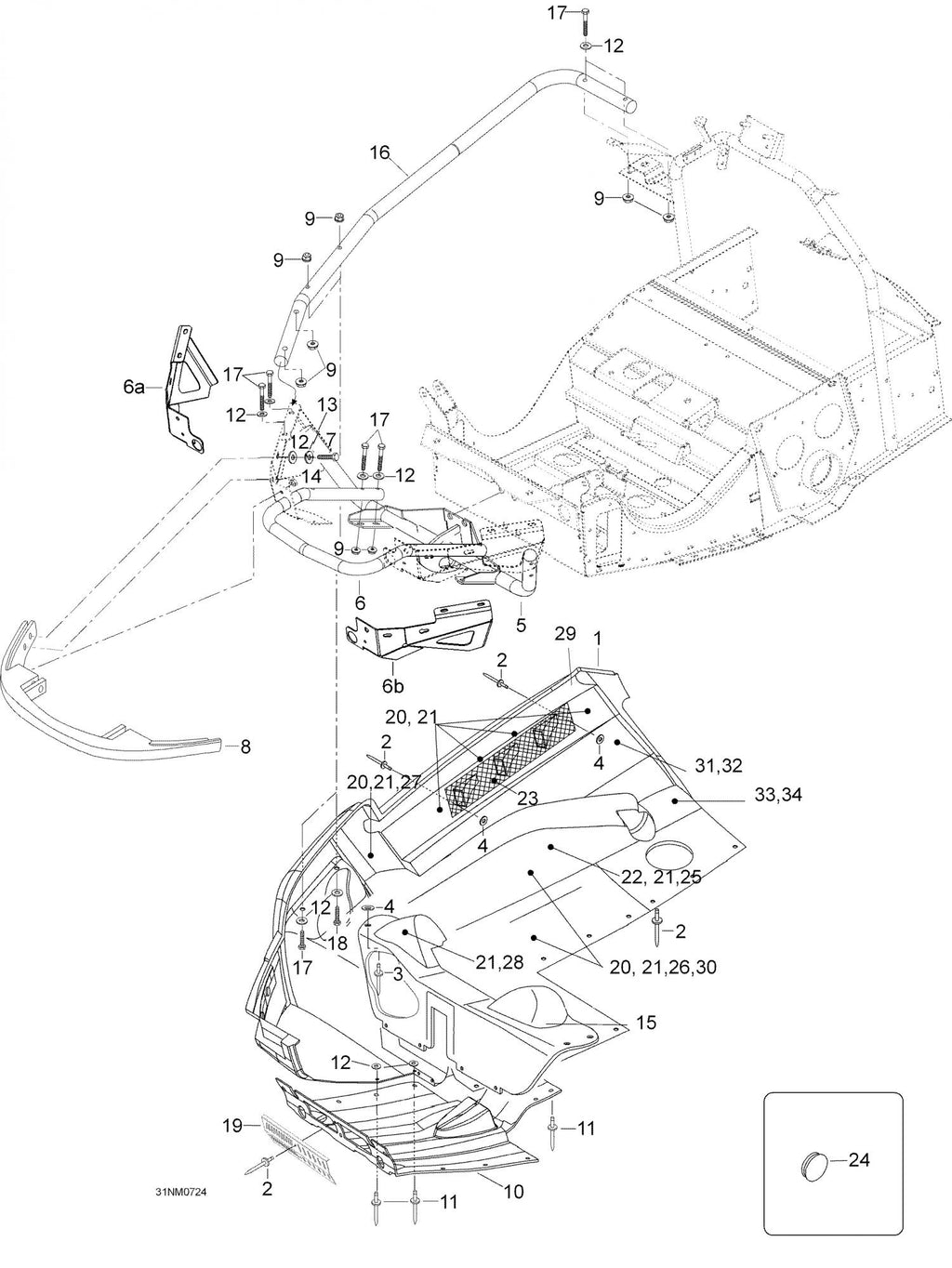Fits 2007 Ski-Doo Expedition TUV 1300 (Europe) / Expedition TUV 600 H.O. SDI Models Reflective Sheet, OEM Part # 605352838