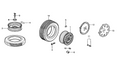 Honda New 1997-2000 Fits Honda Civic Disk, Wheel (14X5J) Nh63M (Topy), Part # 42700-S01-A02