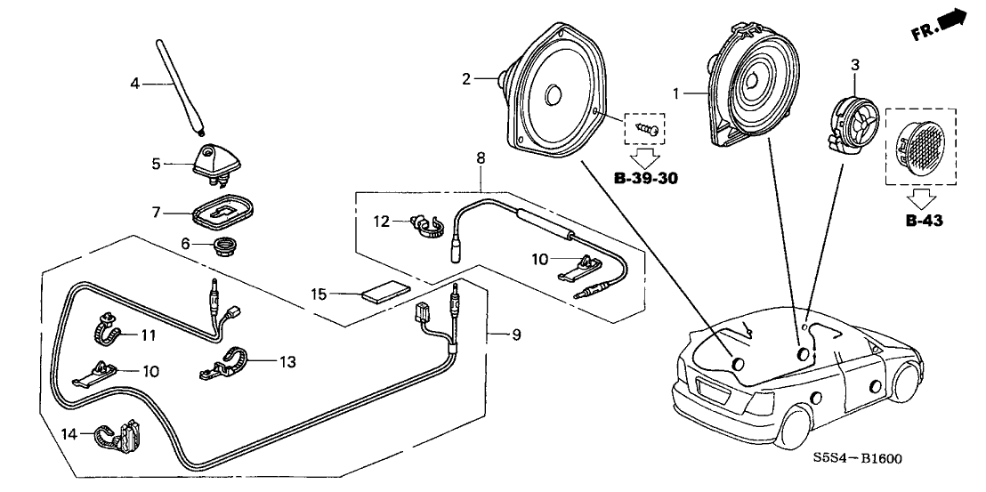 Honda New 2004-2005 Fits Honda Civic Sub-Feeder, Part # 39156-S6A-G00