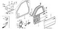 Honda New 1994-1997 Fits Honda Accord Skin R,FR Door, Part # 67111-SV4-507ZZ