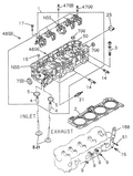 Honda New 1994-1996 Fits Honda Passport Stud, Rocker Shaft Bracket (8X33) (L=44), Part # 89423-23110