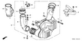 New 2006-2007 Fits Honda Accord Hybrid Tube C, Air Inlet, Part # 17245-RCJ-A00