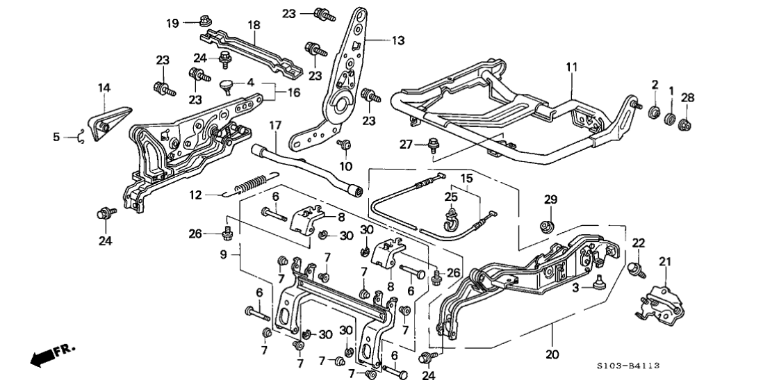 Honda New 1997-2001 Fits Honda CR-V Pin, Hinge, Part # 82133-S10-J01