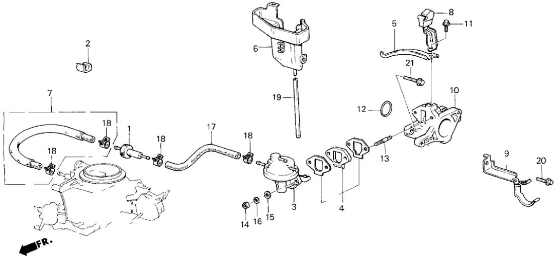 Honda New 1984-1987 Fits Honda Civic Clamp, Fuel Hose, Part # 16239-PE0-000