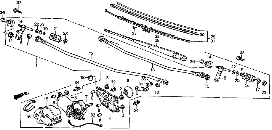 Honda New 1984-1987 Fits Honda Accord Nut, Wiper Arm Cap (8MM), Part # 38461-SB0-671