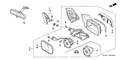 Honda New 2006-2011 Fits Honda Civic Cap, Driver Side Housing (Flat Black), Part # 76255-SVA-A01ZA