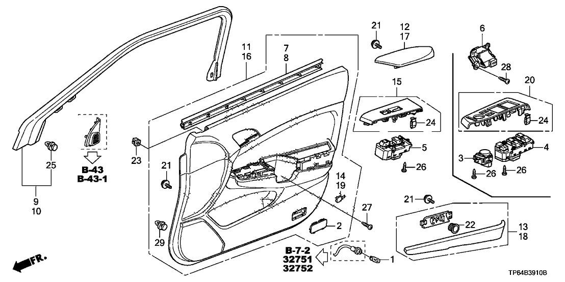 Honda New 2013-2015 Fits Honda Crosstour Base Comp*YR449L*, Part # 83502-TP6-A02ZC