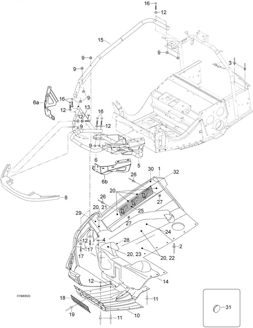 Fits 2005-2007 Ski-Doo Expedition 600 H.O. SDI / Expedition TUV 1300 (Europe) Models Reflective Sheet, OEM Part # 605451560