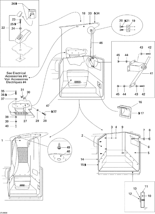 Sea-Doo Bracket-shock, OEM Part # 204070765