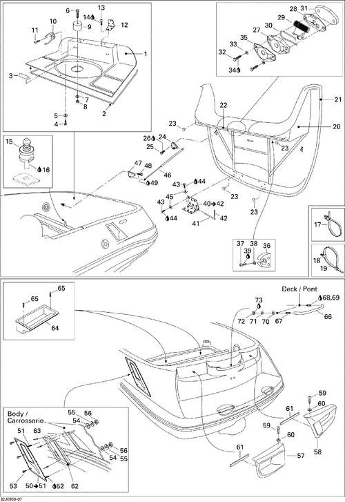 Sea-Doo GRAB Handle, OEM Part # 204071122