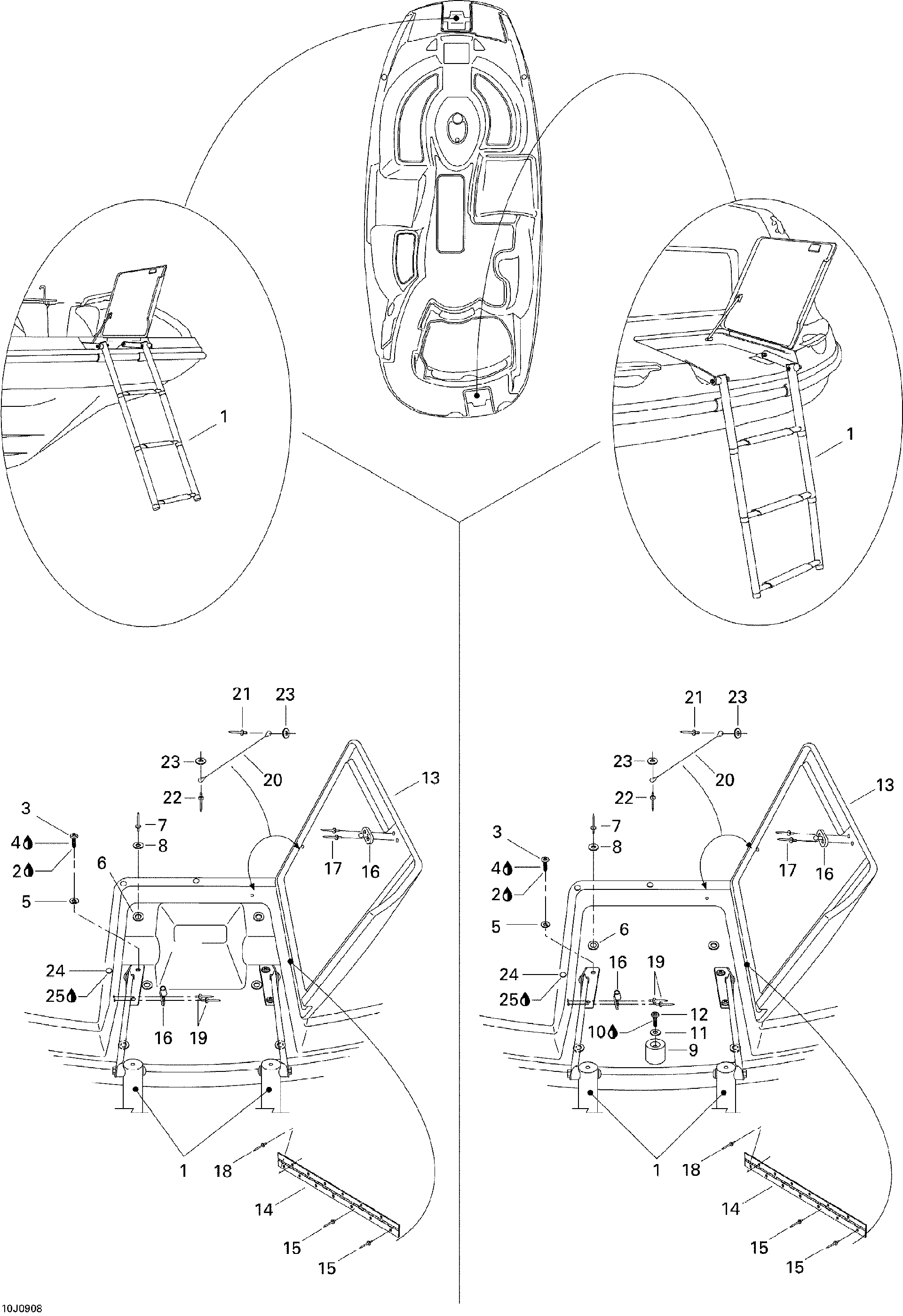 Sea-Doo Rubber Bumper, OEM Part # 204071720