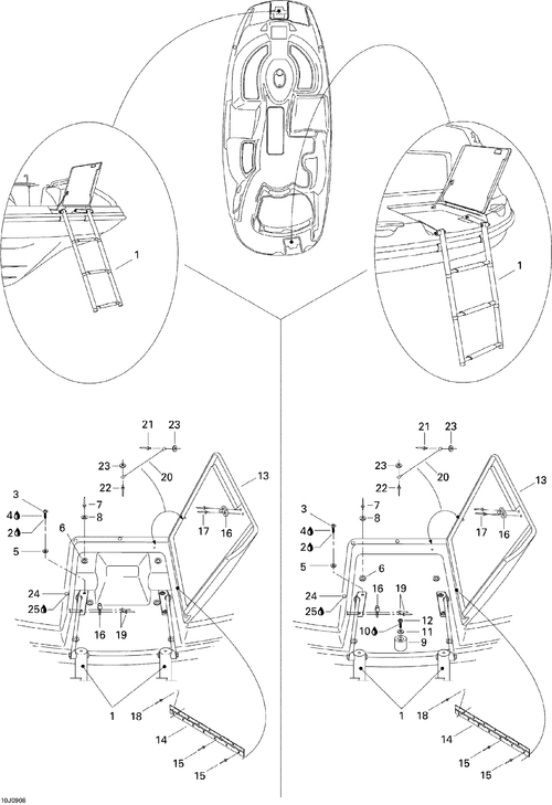 Sea-Doo Rubber Bumper, OEM Part # 204071720