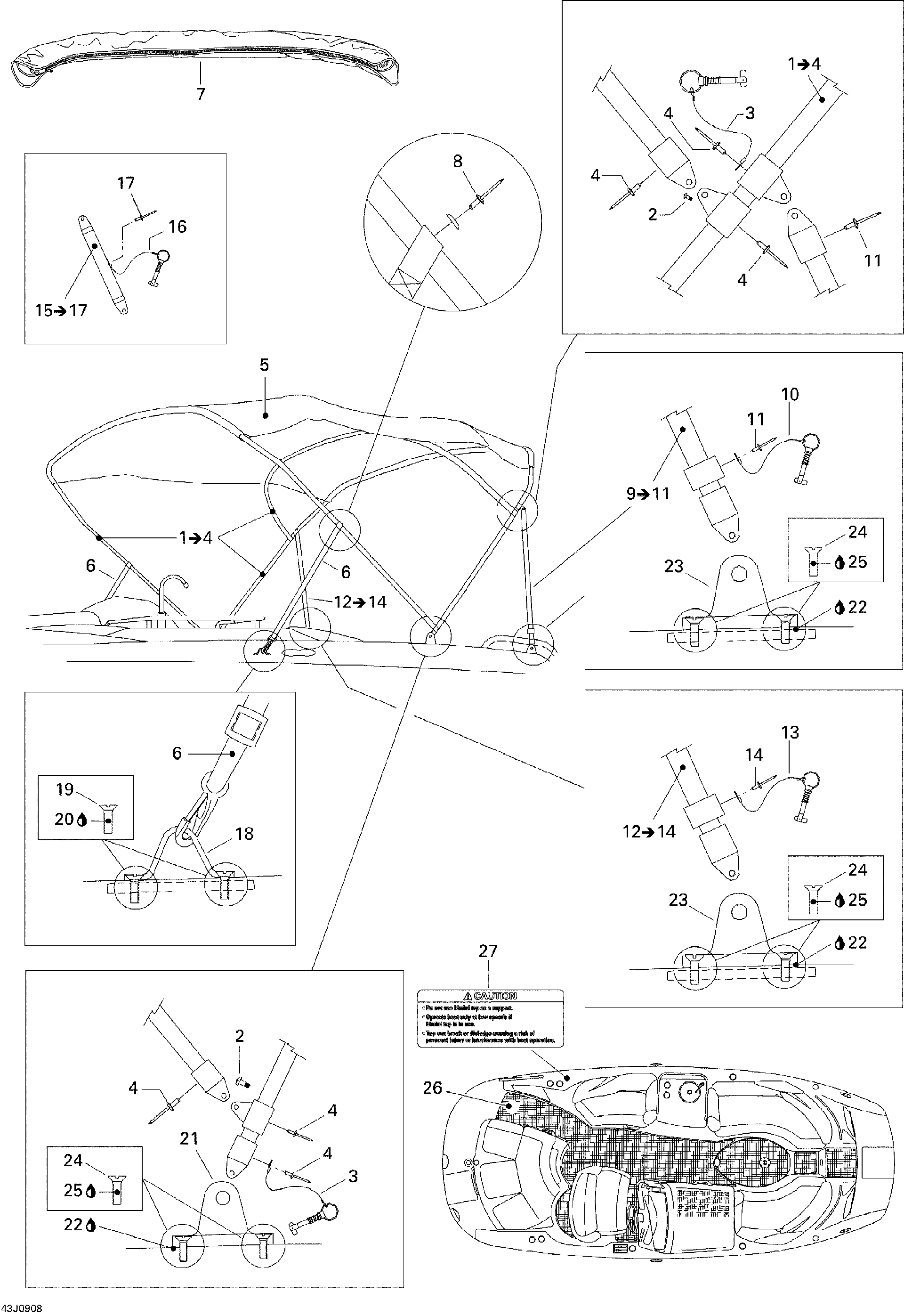 Sea-Doo Retaining Cable ASM, OEM Part # 204072441