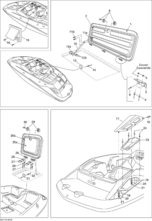 Sea-Doo Access DOOR, OEM Part # 204072592