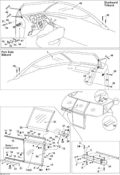 Sea-Doo GAS Shock, OEM Part # 204072899