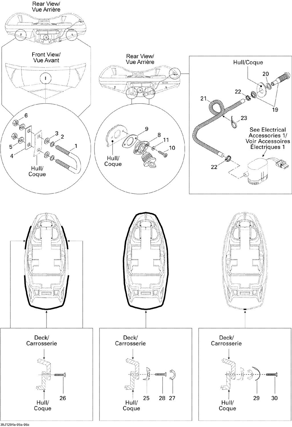 Fits 2000-2012 Sea-Doo 150 Speedster 155 / 150 Speedster 260 Phillips Tapping Screw #8, OEM Part # 204100049 - schematic diagram