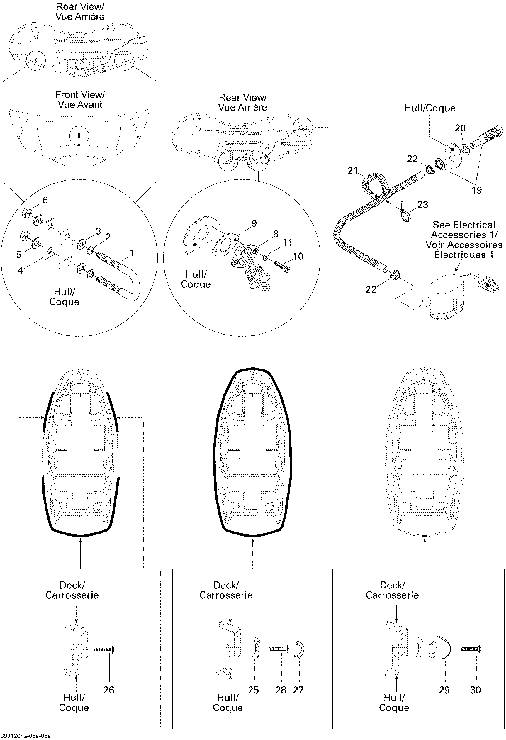Fits 2000-2012 Sea-Doo 150 Speedster 155 / 150 Speedster 260 Phillips Tapping Screw #8, OEM Part # 204100049 - schematic diagram