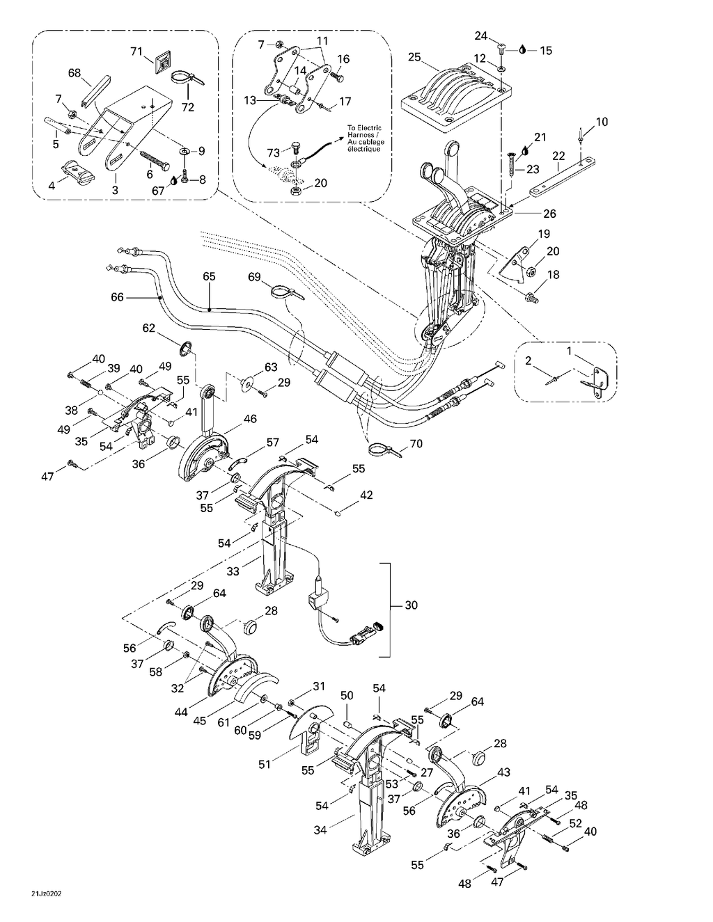 Sea-Doo Cable LH, OEM Part # 204390065