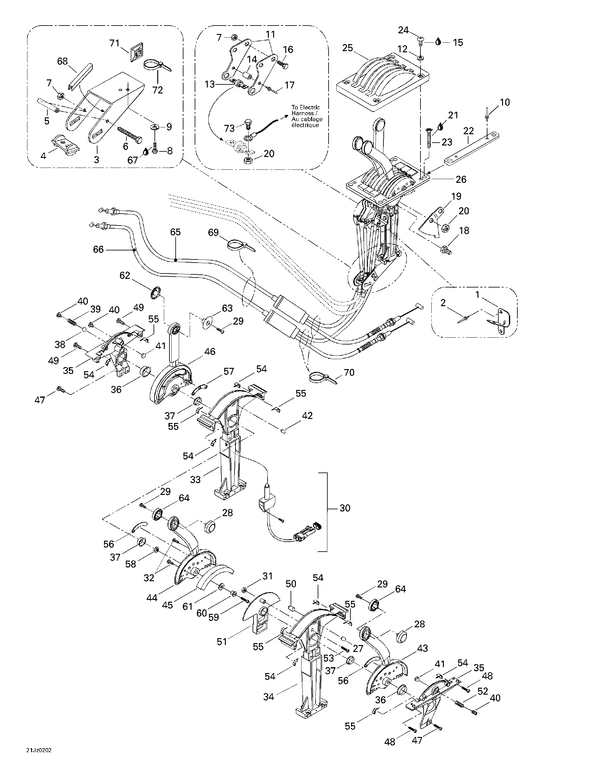 Sea-Doo Cable LH, OEM Part # 204390065