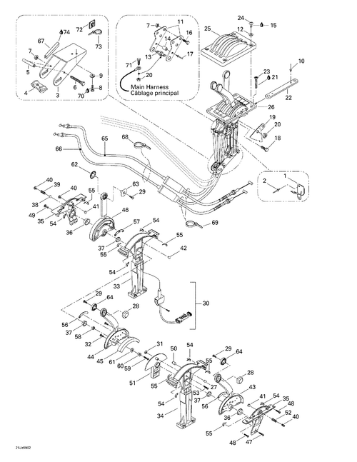 Sea-Doo Cable LH, OEM Part # 204390091