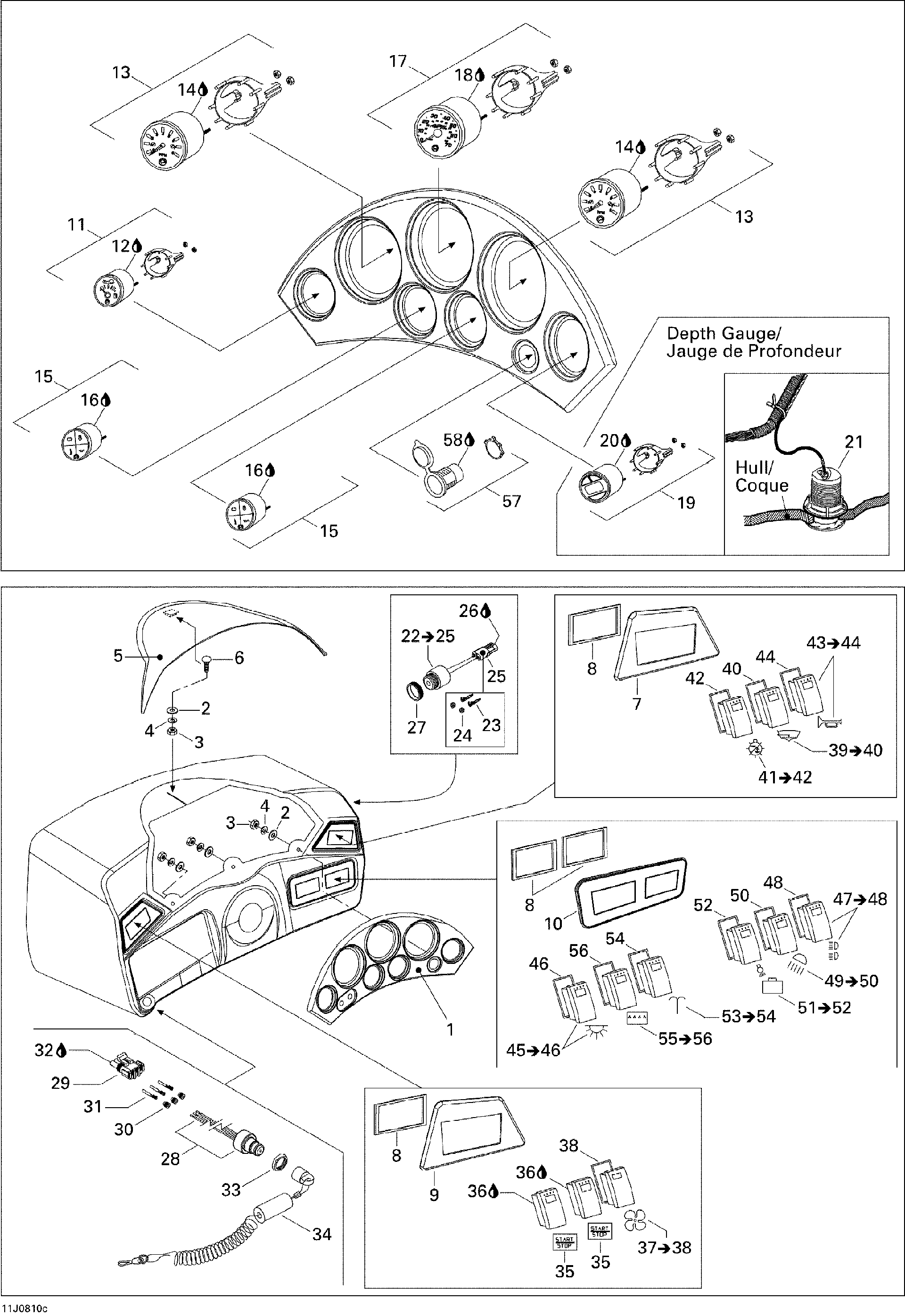 Sea-Doo Switch PUMP POOL, OEM Part # 204470405