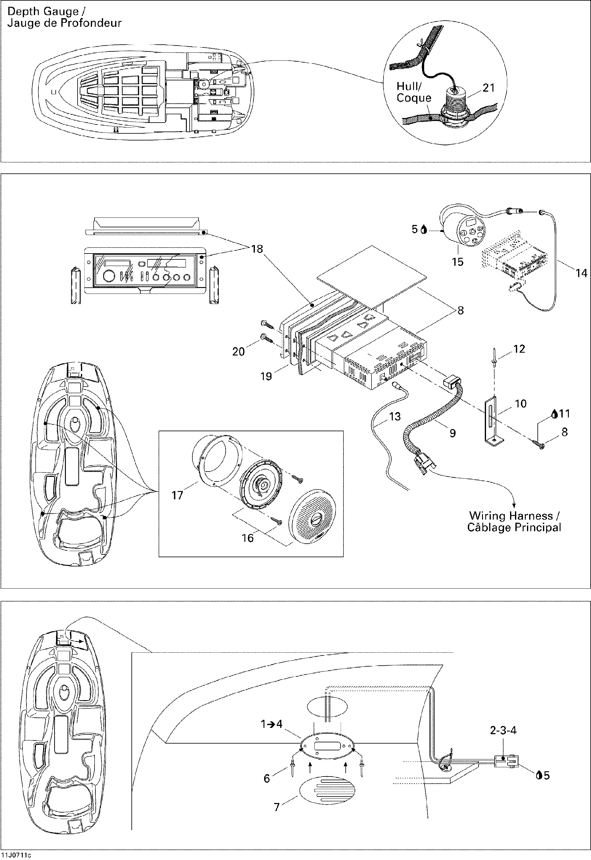 Sea-Doo HORN ASM, OEM Part # 204470550